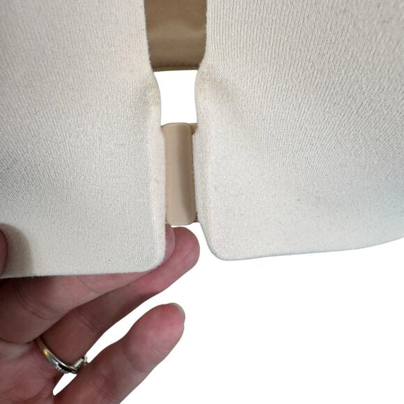SOMA Enbliss Racerback Cream Tan Nylon Padded Front Closure Bra Size 36C - Picture 3 of 4